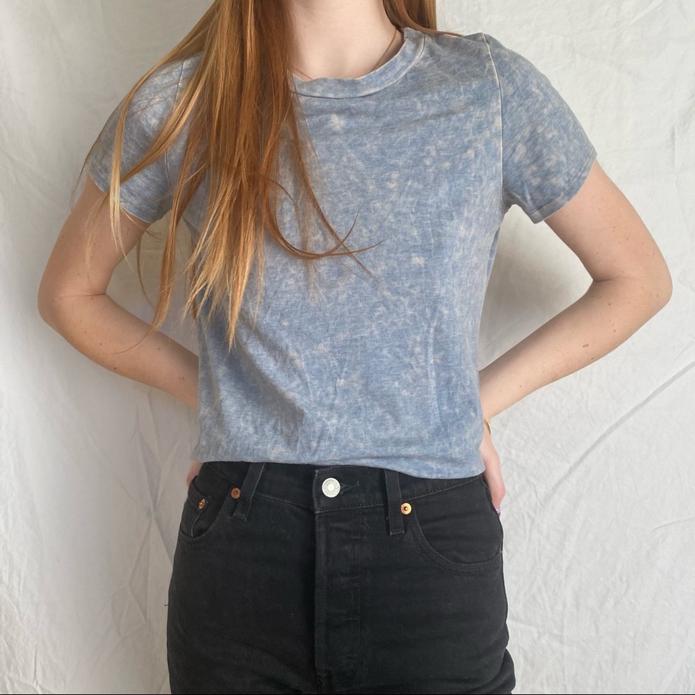 Cozy Blue Acid Wash Shirt